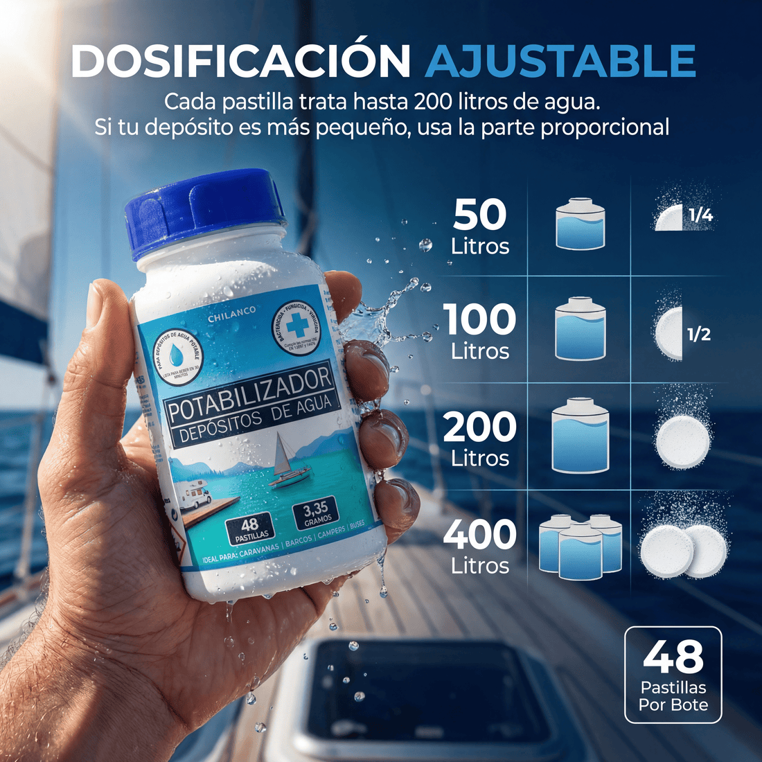 Pastillas potabilizadoras para depósitos: guía práctica Chilanco