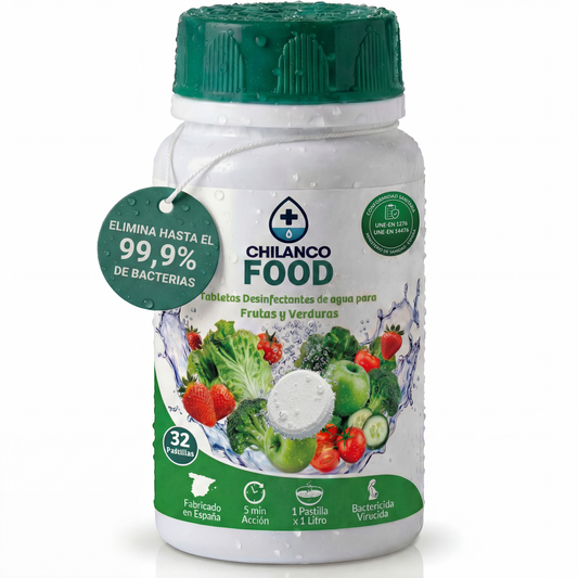 Chilanco Food - Desinfectante para Frutas y Verduras | Eficaz contra Salmonella y Listeria | Sin Sabor a Lejía