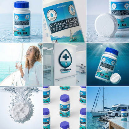 Pastillas Potabilizadoras de Agua – Autocaravanas, Barcos, Depósitos y Camping | 48 uds.
