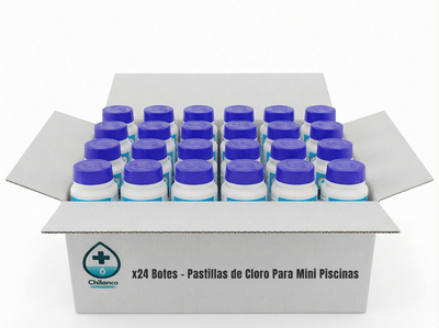 PACK AHORRO 24 BOTES – Pastillas de Cloro Rápido para Piscinas Hinchables (5 g)
